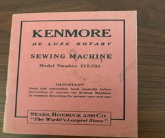 Kenmore De Luxe Rotary Sewing Machine Model Number 117.552 Manual