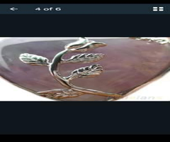 women's Necklace with Pink Heart Shaped Pendent