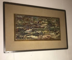 Mid Century Oil Painting Abstract