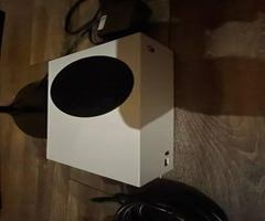 Xbox series S with two controllers and 27in Samsung Curved monitor