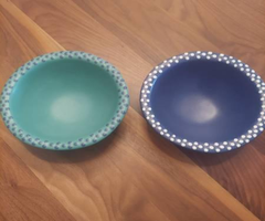 2 bowls by artisan potter