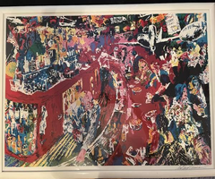 Leroy Neiman-Bar At 21 print, hand-signed