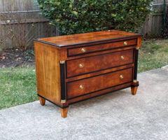 80s Century Furniture Neoclassical Empire Chest of Drawers Dresser
