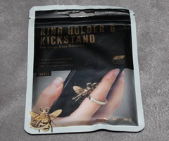 Universal Gold Bee Ring Finger Holder & Kickstand for Any Smartphone