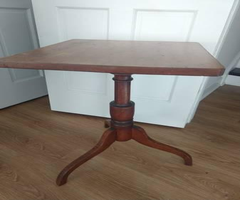 Wood square table, each side 18 and height 28