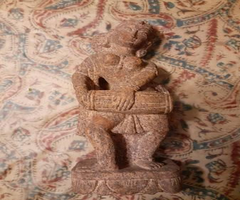 Antique Hand Carved Stone Female Good Luck Fertility Goddess Figure