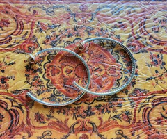 Lagos large two-tone hoop earrings