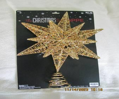 Gold Glitter Star Tree Topper