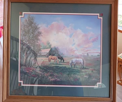 Country scene with horses