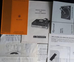 Vintage turntable manuals circa 1969