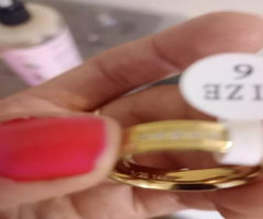 Women's Wedding Band Dainty Thick Thumb Ring ,size6