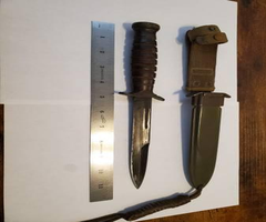 WWII M3 CAMILLUS KNIFE W/ USM8 SHEATH