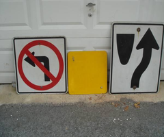(3) MAN CAVE SIGNS