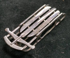 RUNNER SLED Custom Made Sterling Silver Pin / Pendant
