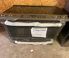 brand new ge slide electric range slate flat top glass