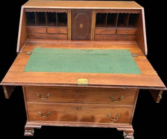 Antique George IIII Slanted Desk Presidential Dresser Cabinet Wood