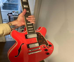 DAngelico EX-DC Hollow Body Electric Guitar - Red