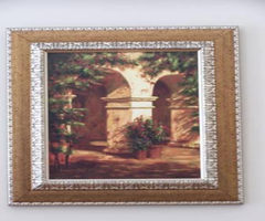 Framed TERRACE Wall Art Picture